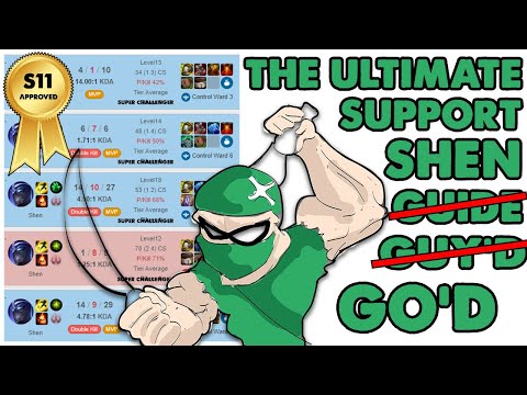 S11 SHEN SUPPORT GUIDE to make enemy teams quit because you are just that GOOD - Season 11