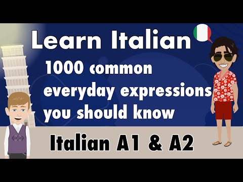 Learn Italian - 1000 daily expressions for Beginners with English Translation
