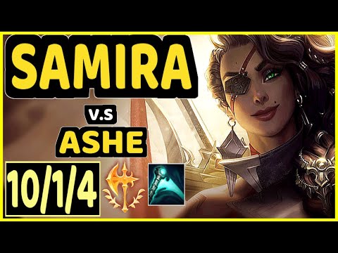 HENA (SAMIRA) vs ASHE - 10/1/4 KDA BOTTOM ADC CHALLENGER GAMEPLAY - KR
