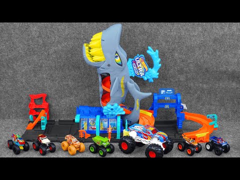 Hot Wheels Collection Unboxing Review ASMR 🔥 Hot Wheels Toy Ultra Shark Car Wash Playset (ASMR)