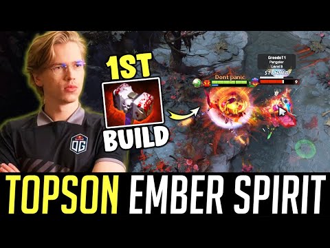 Topson EMBER SPIRIT - First build SKULL BASHER DOTA 2
