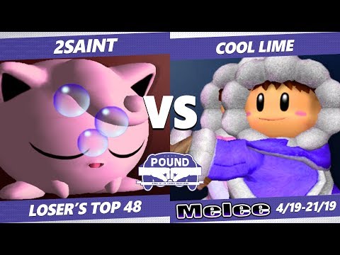 Pound 2019 SSBM - OCE 2Saint (Jigglypuff) VS  Cool Lime (Ice Climbers) Smash Melee Top 24 Losers