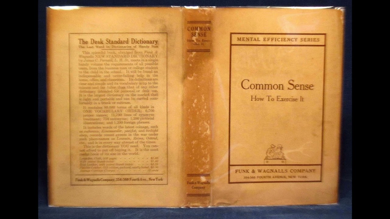 COMMON SENSE How to Exercise It