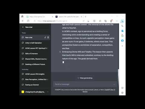 ChatGPT Spirituality ACIM Lesson 319 - I came for the salvation of the world