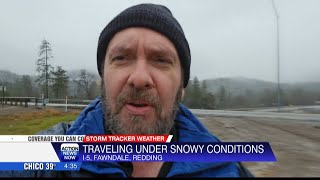 Winter weather causing issues for those traveling Interstate 5, Highway 44, and Highway 299 in
