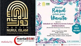 Download lagu Wasiat Rasul untuk Para Wanita oleh Ustadzah dr. Ferihana mp3 Download lagu Wasiat Rasul untuk Para Wanita oleh Ustadzah dr. Ferihana mp3