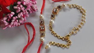 how to make bhaiya bhabhi Rakhi at home || rakhi making at home , jewellery course @vandanasart1998