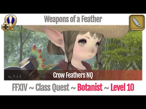 FFXIV Botanist Quest Level 10 ~ A Realm Reborn ~ Weapons of a Feather (Crow Feathers NQ)