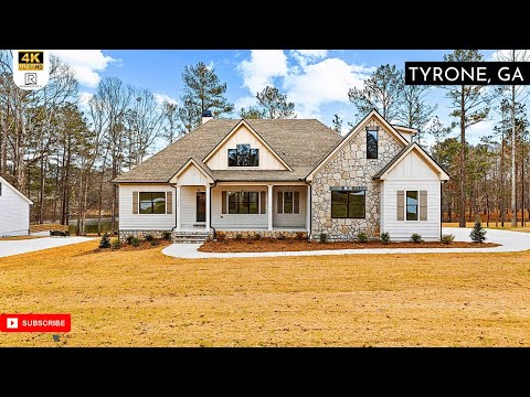SEE INSIDE Modern Farm House on Basement Home For Sale in Tyrone GA Real Estate