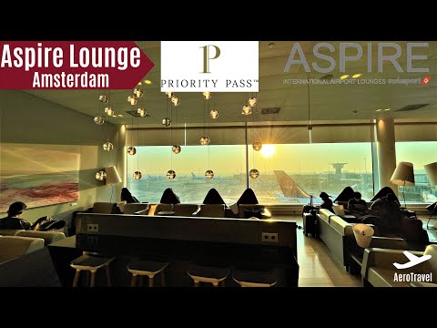 ASPIRE LOUNGES AMSTERDAM SCHIPHOL AIRPORT | SCHENGEN e NÃO SCHENGEN PRIORITY PASS LOUNGE REVIEW 4K