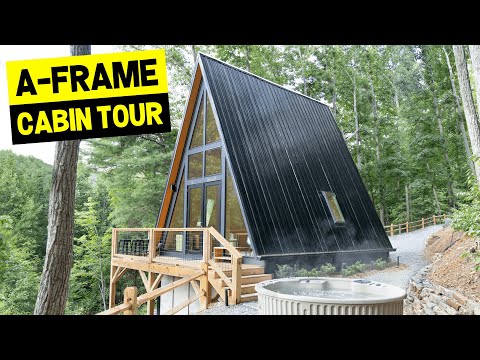 Tiny 400sqft SCANDINAVIAN A-FRAME CABIN IN THE WOODS w/ Secret Loft!