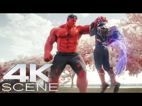 Hulk Ragdolls Captain America (2025) Fight Scene | Captain America: Brave New World Movie Clip 4K