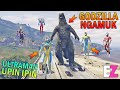 ULTRAMAN UPIN IPIN LAWAN GODZILLA RAKSASA - GTA 5 SULTAN BOCIL