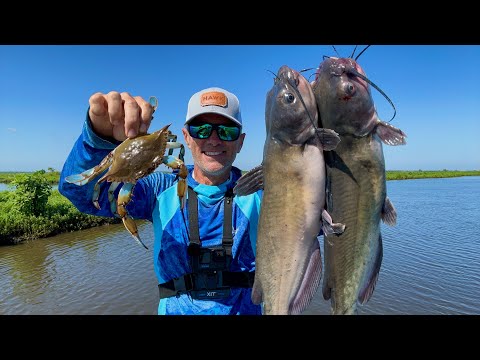 Loading Up on Fish, Crabs in Louisiana Swamp! (Catch & Cook)