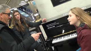 Teenage Girl Is Awed By Boogie Woogie Piano