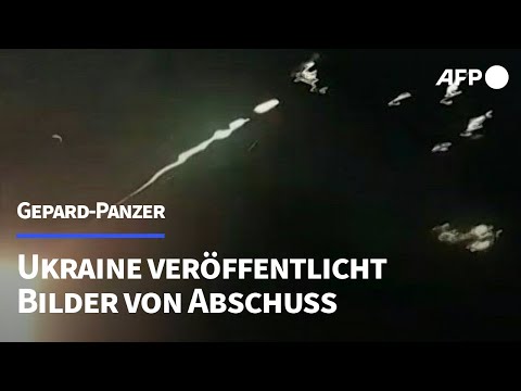 Hier zerstört ein Gepard-Panzer eine russische Drohne | AFP