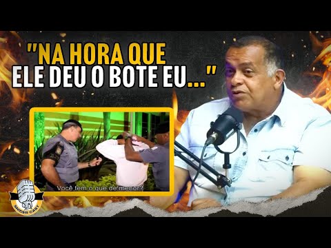 THIS MAN WENT FORWARD AND TOOK THE ARM4 OF A ROAD POLICE OFFICER...