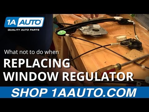 What NOT to Do When Replacing a Window Regulator!
