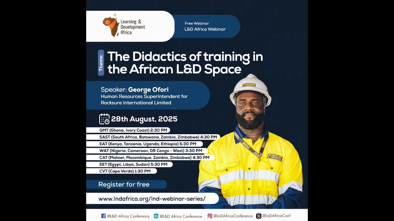 L&D Africa Webinar Series   The didactics of training in the African L&D space
