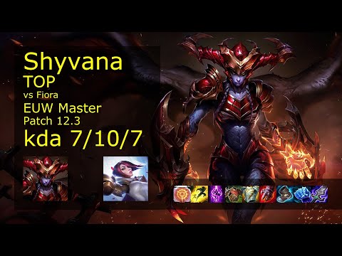 Rank 5 EUW Shyvana: Top vs Fiora