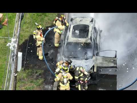 Mount Tabor Fire Department - Route 10 Vehicle Fire - April-26-2022  PART-1  (FULL RAW FOOTAGE)