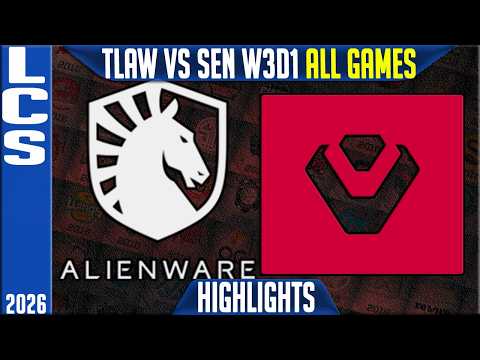 TLAW vs SEN Highlights ALL GAMES | LCS W3D1 2026 Swiss | Team Liquid Alienware vs Sentinels