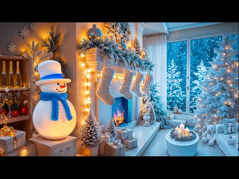 Beautiful Snowy White Christmas Ambience ☃️ Instrumental Christmas Music 🎄🎁 White Christmas Ambience