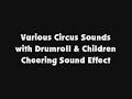 Various Circus Sounds With Drumroll Boings Children Cheering SFX