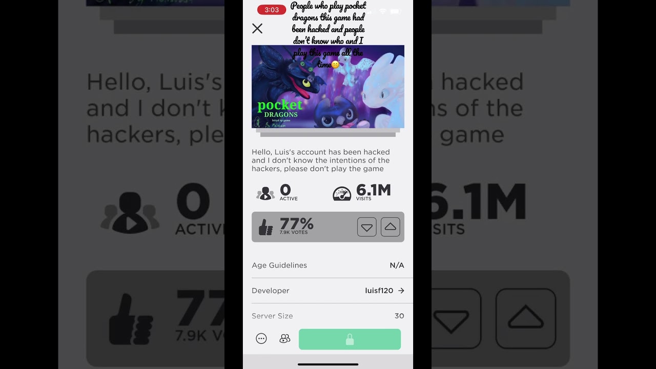 Pocket dragons have been hacked!#pocketdragons