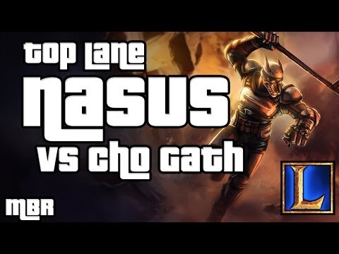 Dreadknight Nasus Vs Cho'Gath - Season 4 League of Legends Gameplay - HD