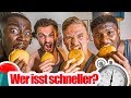 Wer kann schneller einen Cheeseburger essen? | Mit Strafe | Ekel Warnung!!!