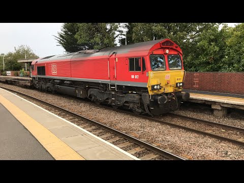 66017 DB cargo 4L45 Wakefield to Folkestone & 16 containers 11:30 running on time Lea Road 4/10/2023