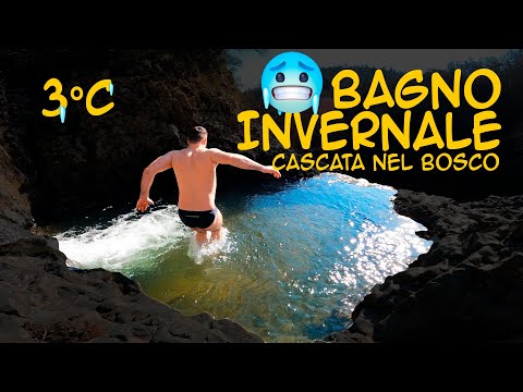 BAGNO INVERNALE NEL BOSCO 🥶 - Faccio un tuffo nelle Cascate di Cerveteri
