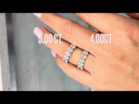 5ct vs 4ct Oval Eternity Band: Seeing the Difference!