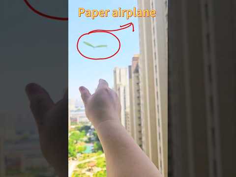 Throw a paper airplane that flies far and high #short#paper #paperplane #papercrafts #origami