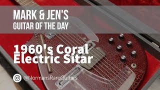 Norman's Rare Guitars - Guitar of the Day: 1960's Coral Electric Sitar