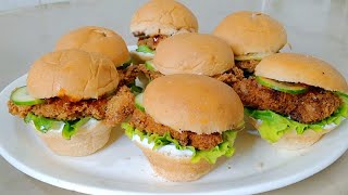 Crispy Mini Chicken Burger Recipe | Tasty Chicken Burger