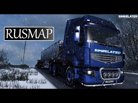 ETS2 1.30 RusMap & Frosty Winter Weather Mod v6.5