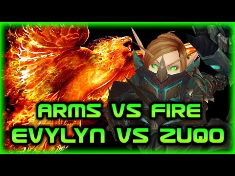EVYLYN VS ZUQO - Arms warrior vs Fire Mage - Arms Warrior 1v1 PvP Duels - Legion 7.3.2 1v1 duels