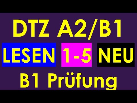 DTZ A2/B1, Lesen 1-5, Prüfung B1 Neu 2025 #dtz #dtzb1 #dtzlesen