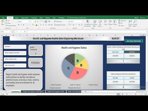 SHEQ Health and Hygiene Audit Template in Excel