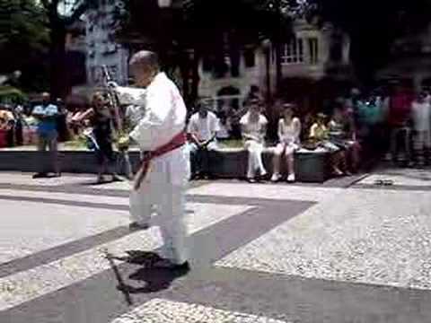 Sensei Shinzato performs Kata in Karate show