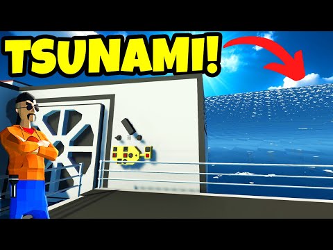 Surviving a MASSIVE TSUNAMI in a NEW Vault Bunker in Stormworks Multiplayer!