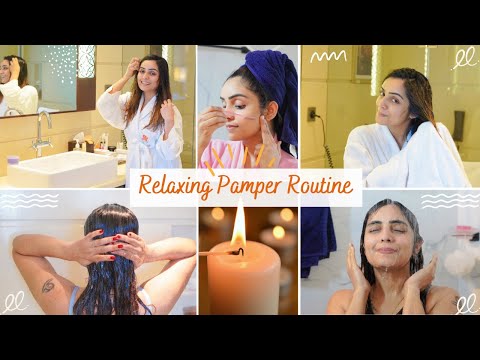 Relaxing Pamper Routine | Haircare, Bodycare & Shower Rouitne | Nimmy Arungopan