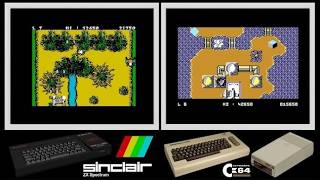 ZX Spectrum vs C64 : LIGHT FORCE (Side by side comparison)