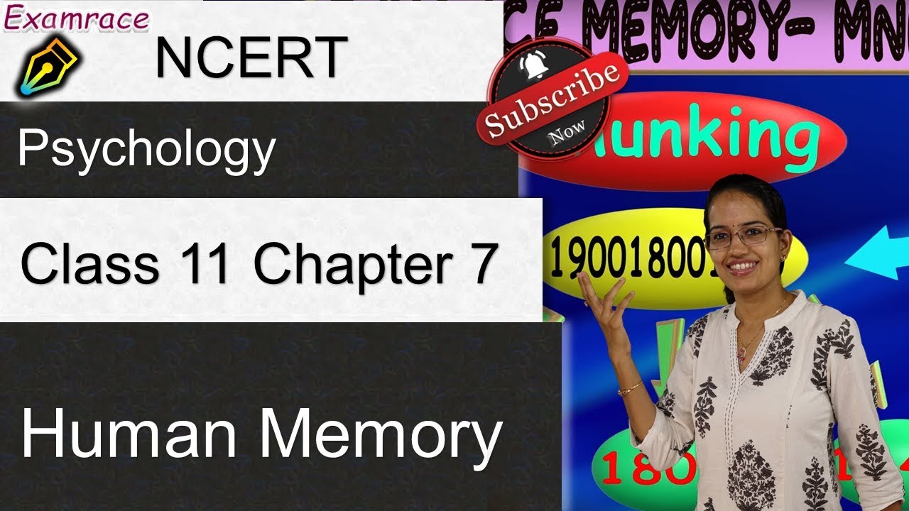 NCERT Class 11 Psychology: Chapter 7 - Human Memory | English | CBSE