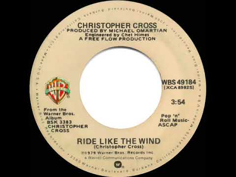 1980 HITS ARCHIVE: Ride Like The Wind - Christopher Cross (a #2 record--stereo 45 single version)