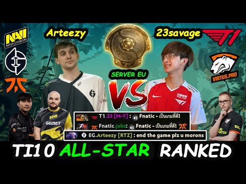 23savage vs Arteezy - TI10 ALL-STAR RANKED Dota 2 pro gameplay