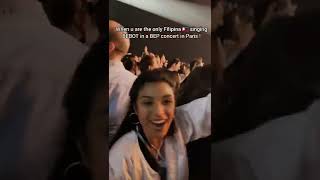 when you&#39;re the only Filipina 🇵🇭 singing BEBOT at a Black Eyed Peas concert in Paris !!😱🥳 LOUD&amp;PROUD