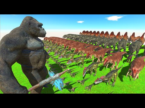 KING KONG vs CARNIVORE DINOSAURS - Animal Revolt Battle Simulator